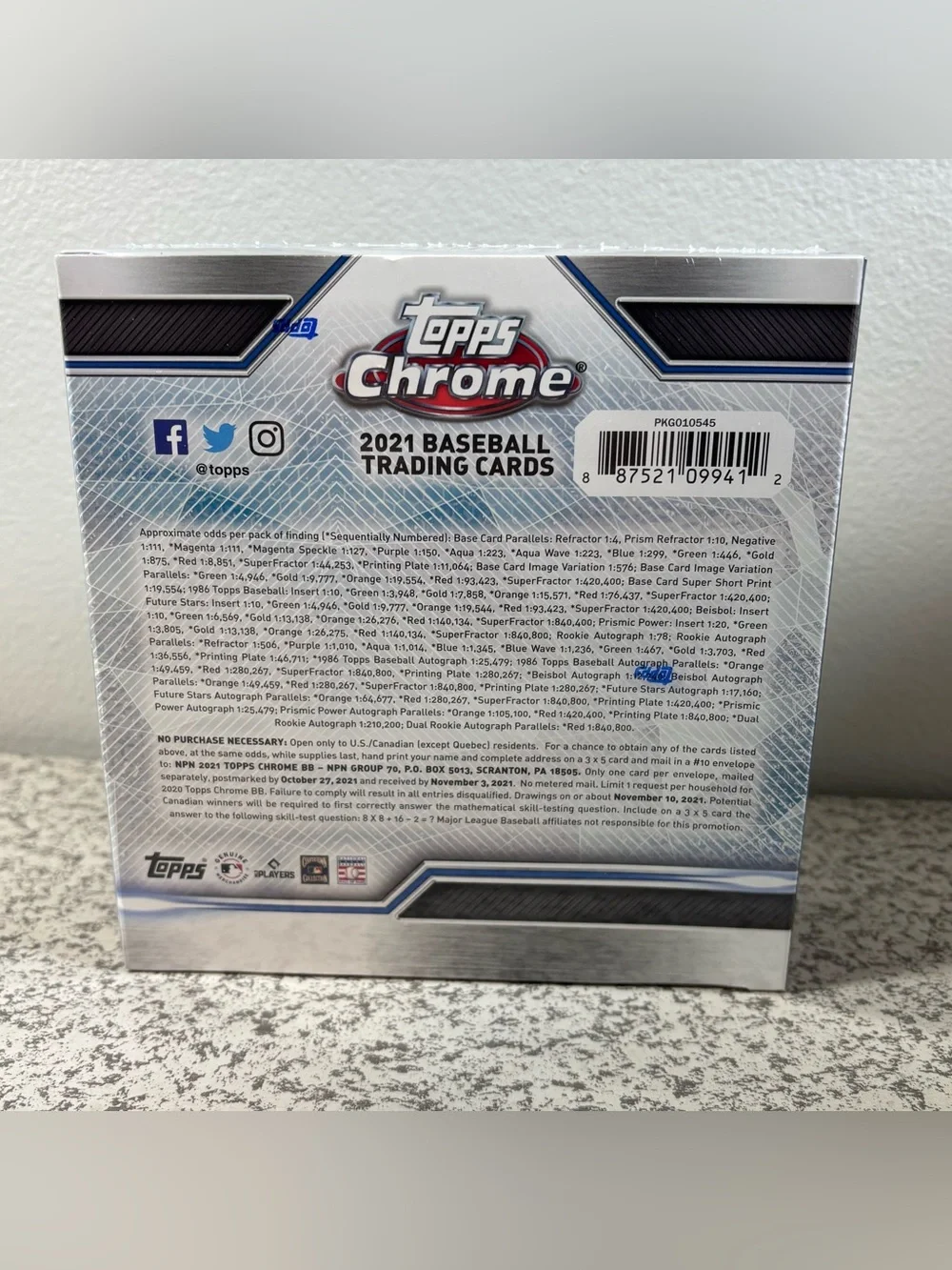 2021 Topps Chrome Mega Box MLB Baseball Cards New Sealed